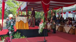 Dandim 0810/Nganjuk Ikuti Upacara HUT ke-80 Kemerdekaan RI di GOR Bung Karno