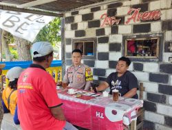 Gelar Kopling, Bhabinkamtibmas Getas Ajak Warga Jaga Kamtibmas   U
