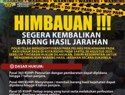 Polres Kediri Kota Imbau Pelaku Penjarahan Segera Kembalikan Barang