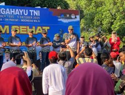 Kodim Nganjuk Gelar Senam Sehat , Bakti Kesehatan dan Bakti Sosial dalam Rangka HUT TNI Ke 80 Tahun 2025