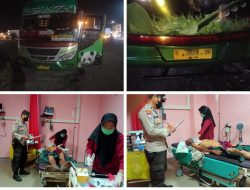 Tragis! Pejalan Kaki di Kertosono Tewas Ditabrak Bus Restu saat Menyeberang