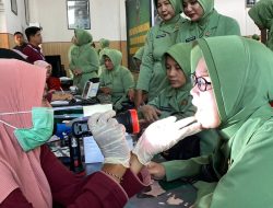 Ibu Ketua Persit KCK Cabang XXIII Kodim 0810/Nganjuk Dukung Pemeriksaan Kesehatan HPV DNA untuk Anggota Persit