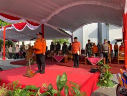 Kodim 0810/Nganjuk Ikut Dalam Apel Gelar Pasukan Kesiapsiagaan Antisipasi Bencana Alam Tahun 2025