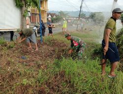 Babinsa Koramil 0810/20 Ngluyu Ajak Warga Gelar Kegiatan “Jumat Bersih”