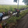 Babinsa Kelurahan Begadung Ajak Warga Gotong Royong Bersihkan Saluran Irigasi
