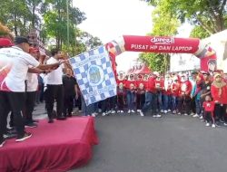 Nganjuk Sehat! Trihandy Berangkatkan Jalan Santai 4 Peringatan, Pengecekan Kesehatan Gratis Diserbu Warga