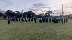 Babinsa Koramil 0810/06 Kertosono Pimpin Senam Pagi Peserta PKPNU Angkatan ke-72