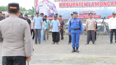 Perkuat Sinergi Pesisir, Polres Lamongan Gelar Apel Nelayan Kamtibmas di Sedayulawas