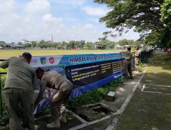Penataan SLG, Satpol PP Kediri Pasang Larangan Berjualan di Jam Pagi–Siang