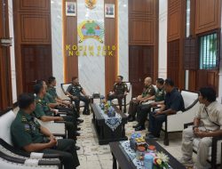 Silaturahmi Kajari Nganjuk ke Kodim 0810/Nganjuk Perkuat Sinergitas Antar Lembaga