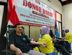 Wartawan Buktikan Dedikasi Tak Hanya dengan Tulisan, HPN 2026 PWI Jatim Gelar Donor Darah