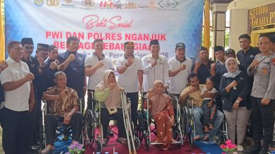 Berbagi Kebahagiaan di HPN 2026, PWI & Polres Nganjuk Hadir untuk Disabilitas