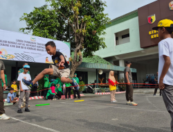 Permainan Tradisional Meriahkan Rangkaian HUT Persit KCK ke-80 Tahun 2026 di Makodim 0810 Nganjuk