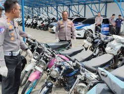Razia Balap Liar di Kediri, Puluhan Motor Pelajar Diamankan Polisi