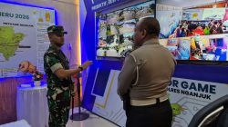 DANDIM 0810/NGANJUK TINJAU POS PANTAU ARUS MUDIK LEBARAN 2026, PASTIKAN KEAMANAN DAN KELANCARAN LALU LINTAS