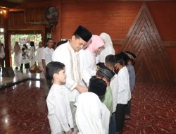 Buka Bersama Puluhan Yatim, Polres Nganjuk Tingkatkan Kepedulian di Bulan Ramadan