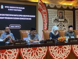 DPRD Nganjuk Gelar Rapat Paripurna, Pengesahan dan Penetapan Rantus Terhadap Perubahan Susunan AKD 